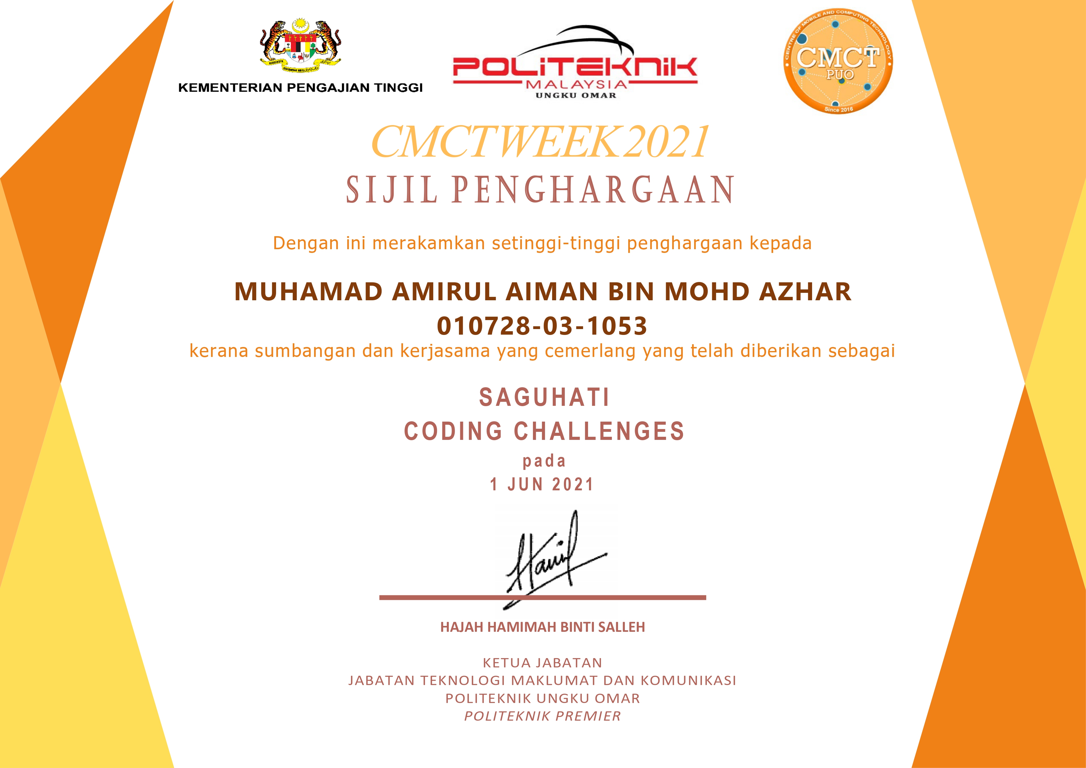 Coding Challenge CMCT Week